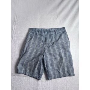Y2K‎ Burnside Plaid Shorts Chino Grunge Skater Men's Waist 34" x 11" Inseam *